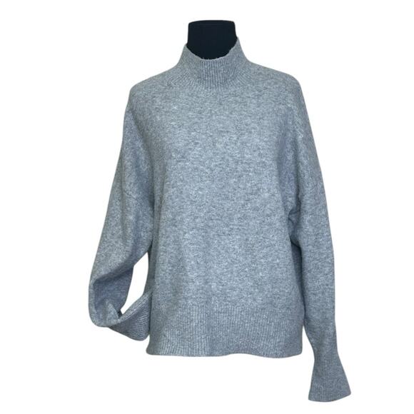 H&M gray high neck long sleeves soft sweater size Medium - Picture 8 of 9